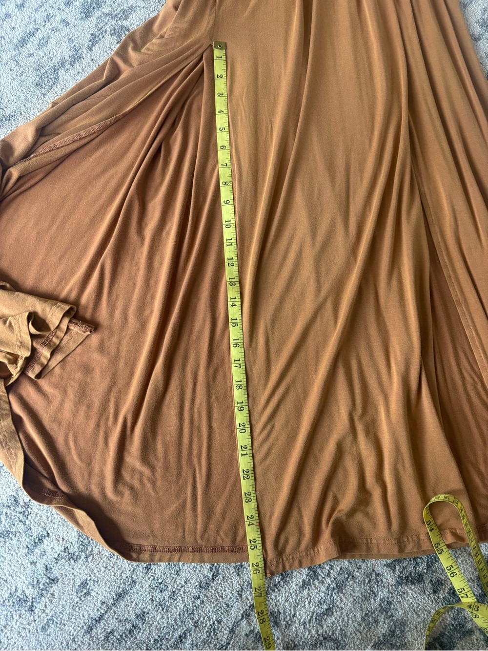 Women’s Maxi Dress in Mustard with Lace Trim - Picture 8 of 8